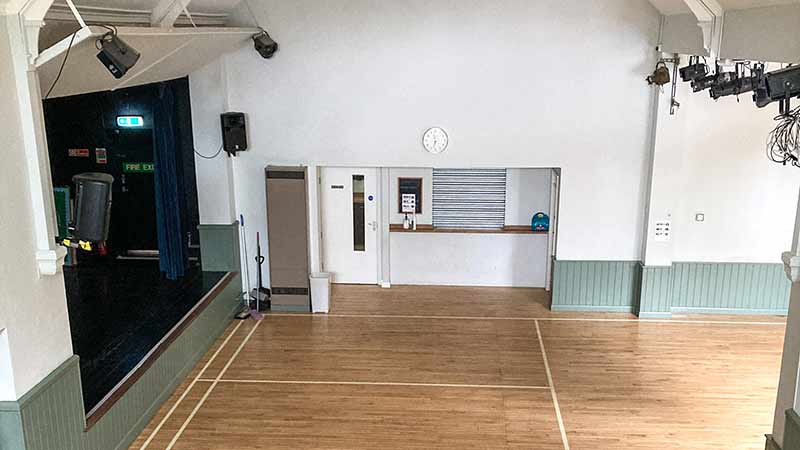 Hulton Hall stage